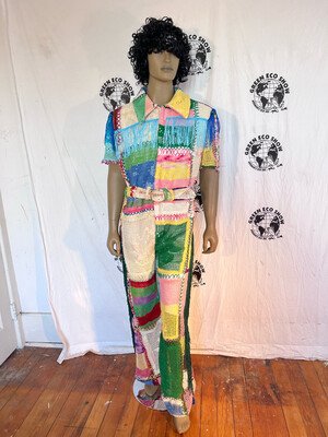 Mens Crochet Jumpsuit L 