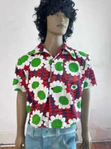 Flower Power Shirt Sleeve Shirt  L