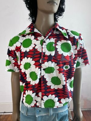 Flower Power Shirt Sleeve Shirt  L