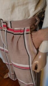 Mens Plaid Tan Bedspread Pants  34 X 32 Hermans USA