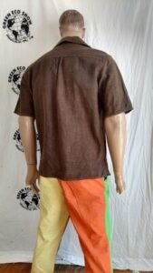 Hermans Hemp Hand dyed Brown Shirt XL