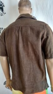 Hermans Hemp Hand dyed Brown Shirt XL