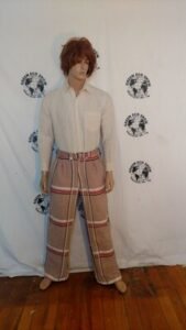 Mens Plaid Tan Bedspread Pants  34 X 32 Hermans USA