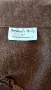 Hermans Hemp Hand dyed Brown Shirt XL