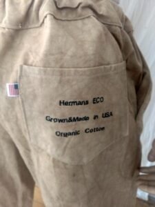 Mens Hermans Eco Organic Cotton Tan yoga pants L x 35