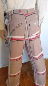 Mens Plaid Tan Bedspread Pants  34 X 32 Hermans USA