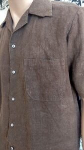 Hermans Hemp Hand dyed Brown Shirt XL