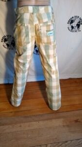 Plaid Airbrushed Graffiti Pants  36
