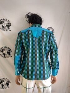 Anna Herman  Mens Cowboy Shirt XL Vtg Denim  Velvet