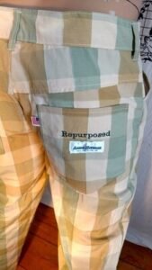 Plaid Airbrushed Graffiti Pants  36