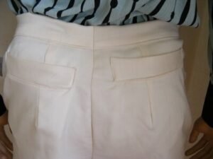 Mens  Wool Gaberdine White Double Fly Steampunk Pants  32 X 32