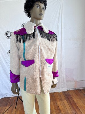 Western Coat wool silk L