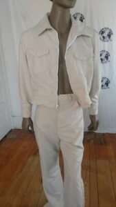 Mens White Raw Japanese Silk Suit 42 