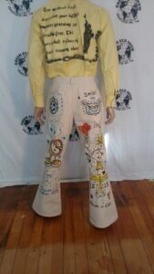 Mens Hand Painted Grafitti Jeans colab 34"