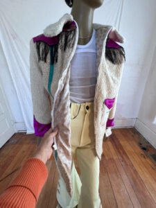 Western Coat wool silk L