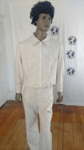 Mens White Raw Japanese Silk Suit 42 