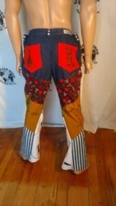 Western Patchwork Jeans Air brushed L