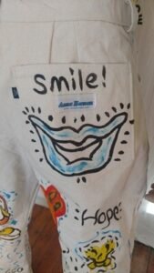 Mens Hand Painted Grafitti Jeans colab 34"