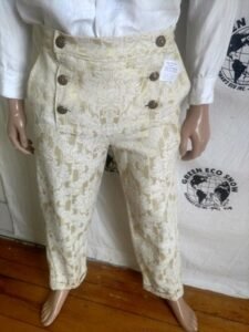 Mens Steampunk  Gold  Lamee Flap Pants  32 X 32