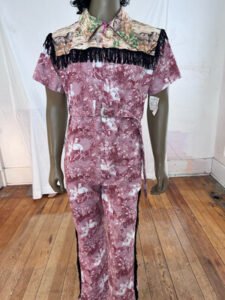 Mens Pink Western Jumpsuit L