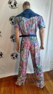Mens Jumpsuit  Western Pastel  L X 31