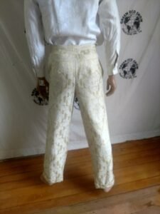 Mens Steampunk  Gold  Lamee Flap Pants  32 X 32