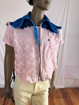 Mens Short Sleve western Brocade Jacket L