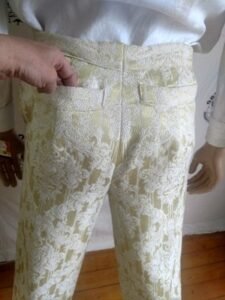 Mens Steampunk  Gold  Lamee Flap Pants  32 X 32