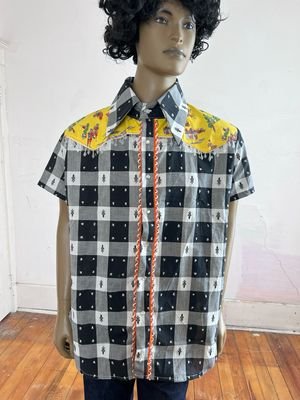 Lewis & Clark Check Cowboy Shirt L