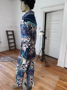 Arkansas Quilt Print Mens Jumpsuit Western L