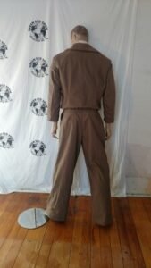 Mens Suit 44 w metal trim Tan cotton