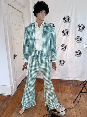Mens Vaquero green Check bells L
