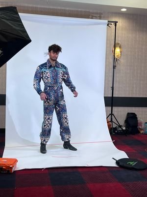 Arkansas Quilt Print Mens Jumpsuit  Western L