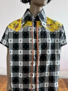 Lewis & Clark Check Cowboy Shirt L
