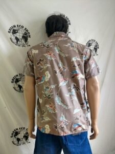 Mens Palm tree Shirt L vtg Cotton