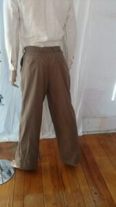 Mens Suit 44 w metal trim Tan cotton