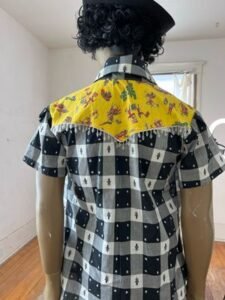 Lewis & Clark Check Cowboy Shirt L