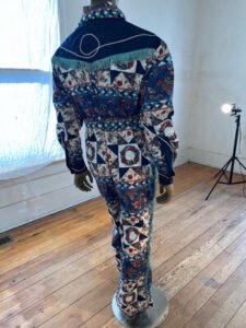 Arkansas Quilt Print Mens Jumpsuit Western L