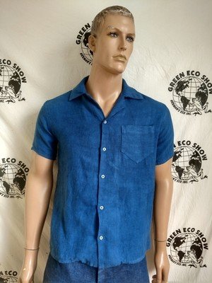 Hermans Hemp Blue Med Shirt