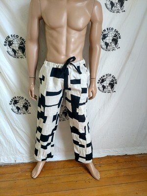 Hermans Hemp M X 32 Patchwork Drawstring Pants  USA