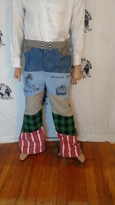Mens Patchwork Jeans 36" Bells