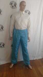 Mens Brocade Western Pants 38" USA Blue Cuffed