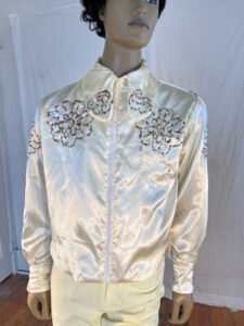 Men's Rhinestone Satin Light Jacket