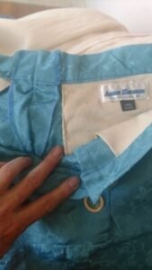 Mens Brocade Western Pants 38" USA Blue Cuffed