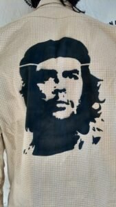 Mens Grafitti Shirt XXL Che Guevara El Jefe Plaid