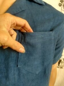 Hermans Hemp Blue Med Shirt