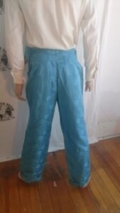 Mens Brocade Western Pants 38" USA Blue Cuffed