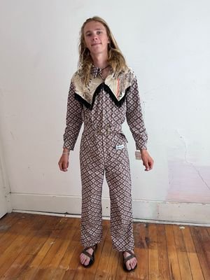 Mens Bronco Western Jumpsuit L X 32