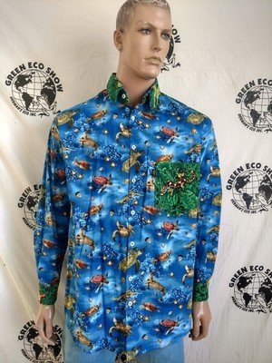 Endangered Species Turtle Shirt L  Cotton