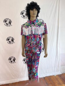 Mens Western Jumpsuit Fringe L USA
